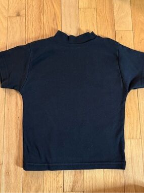 Short Sleeve Mock Neck Top - Black